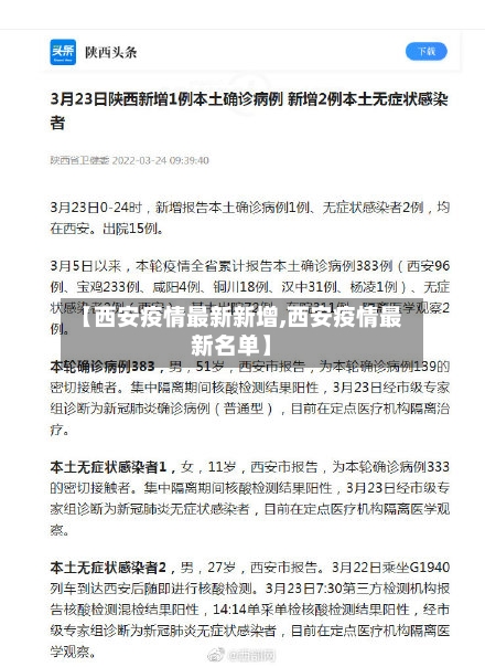 【西安疫情最新新增,西安疫情最新名单】