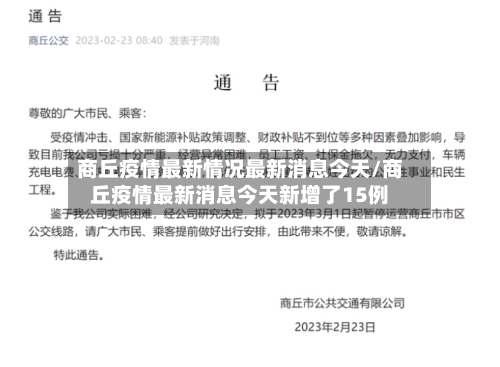 商丘疫情最新情况最新消息今天/商丘疫情最新消息今天新增了15例