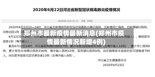 郑州市最新疫情最新消息(郑州市疫情最新情况新增4例)-第2张图片