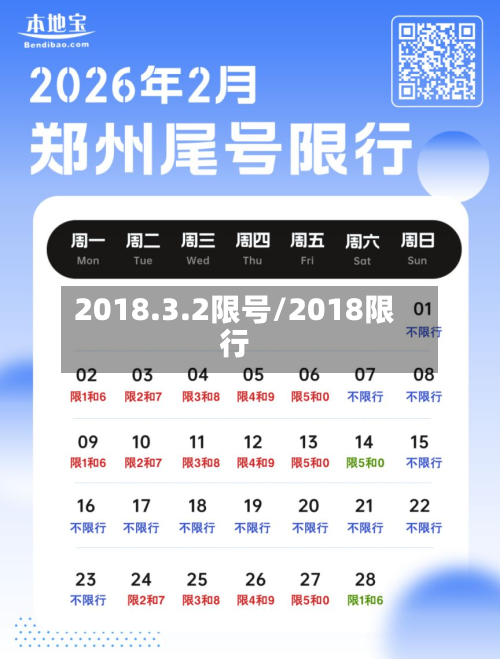 2018.3.2限号/2018限行-第2张图片