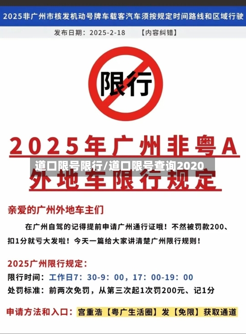 道口限号限行/道口限号查询2020