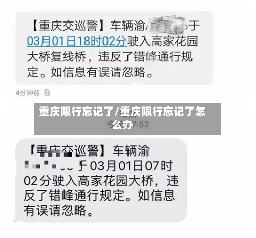 重庆限行忘记了/重庆限行忘记了怎么办
