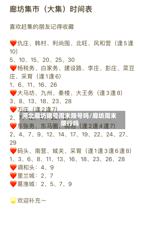 河北廊坊限号周末限号吗/廊坊周末限行吗