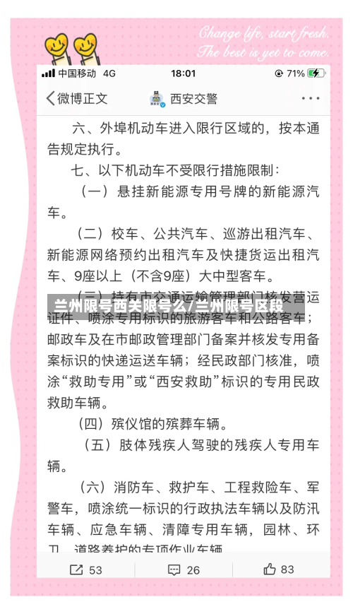 兰州限号西关限号么/兰州限号区段-第2张图片