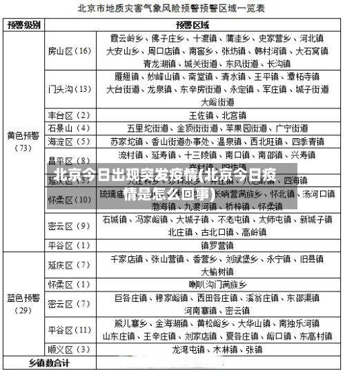 北京今日出现突发疫情(北京今日疫情是怎么回事)-第2张图片
