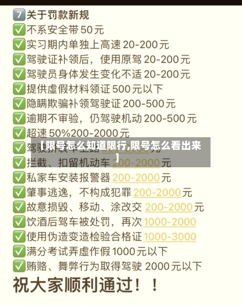 【限号怎么知道限行,限号怎么看出来】