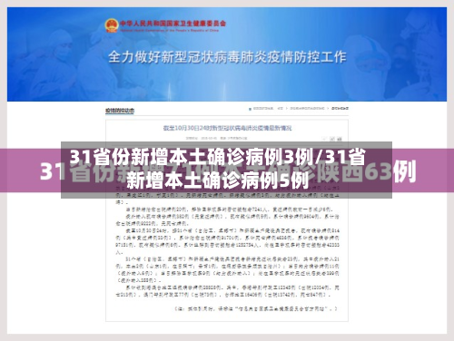 31省份新增本土确诊病例3例/31省新增本土确诊病例5例