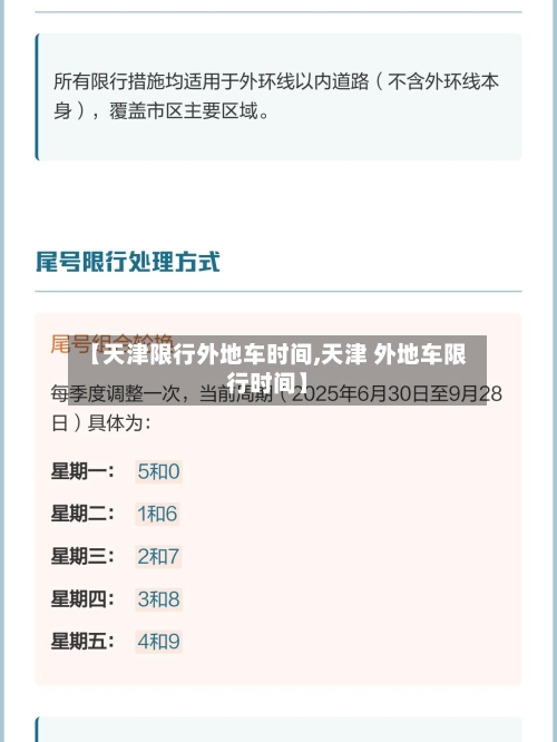 【天津限行外地车时间,天津 外地车限行时间】