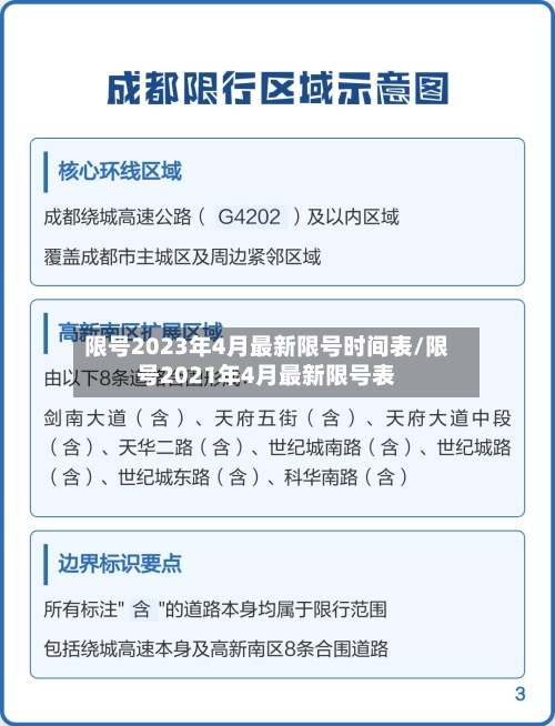 限号2023年4月最新限号时间表/限号2021年4月最新限号表