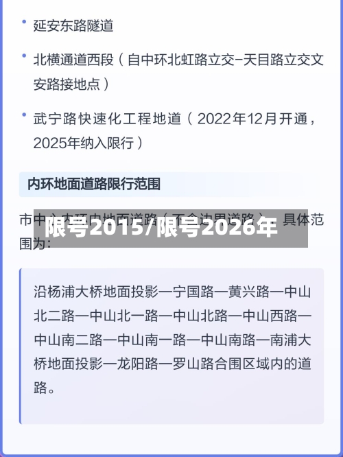 限号2015/限号2026年-第2张图片