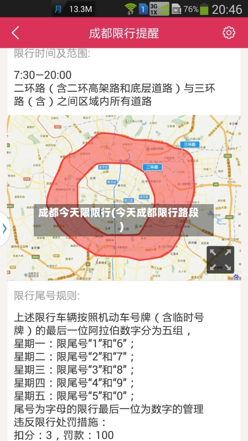 成都今天限限行(今天成都限行路段)