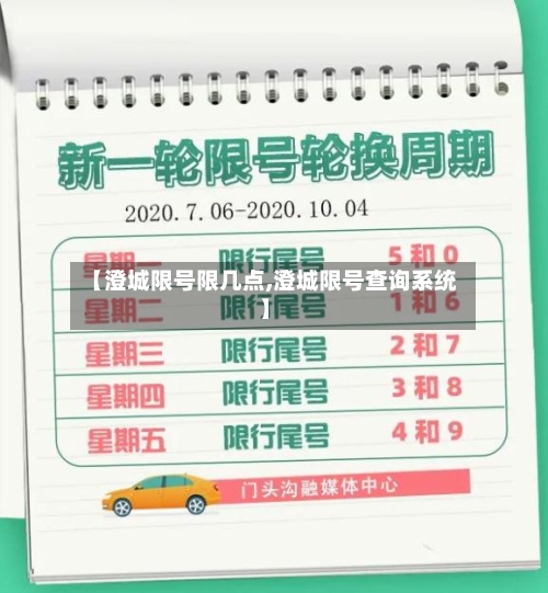 【澄城限号限几点,澄城限号查询系统】-第2张图片