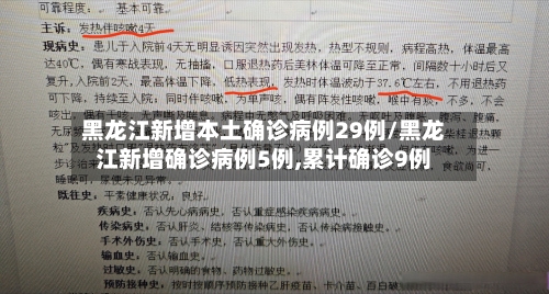 黑龙江新增本土确诊病例29例/黑龙江新增确诊病例5例,累计确诊9例-第2张图片