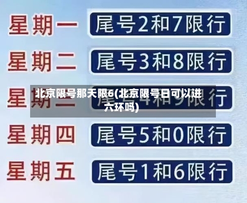 北京限号那天限6(北京限号日可以进六环吗)-第2张图片