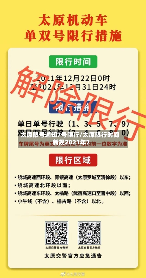 太原限号通知7号限行/太原限行时间新规2021年7-第2张图片