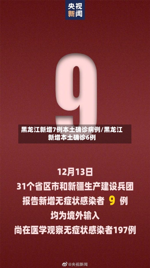 黑龙江新增7例本土确诊病例/黑龙江新增本土确诊6例