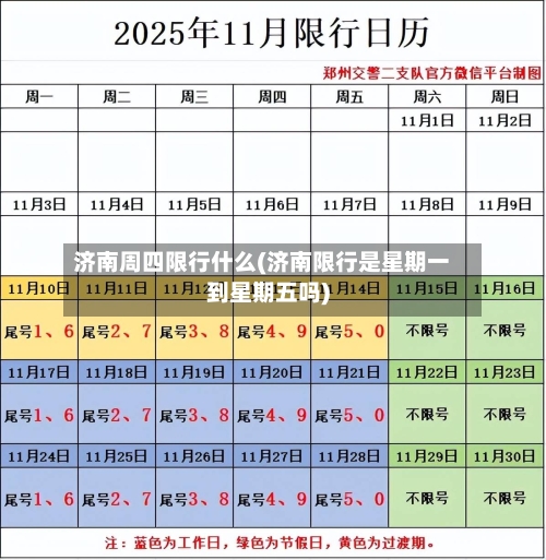 济南周四限行什么(济南限行是星期一到星期五吗)