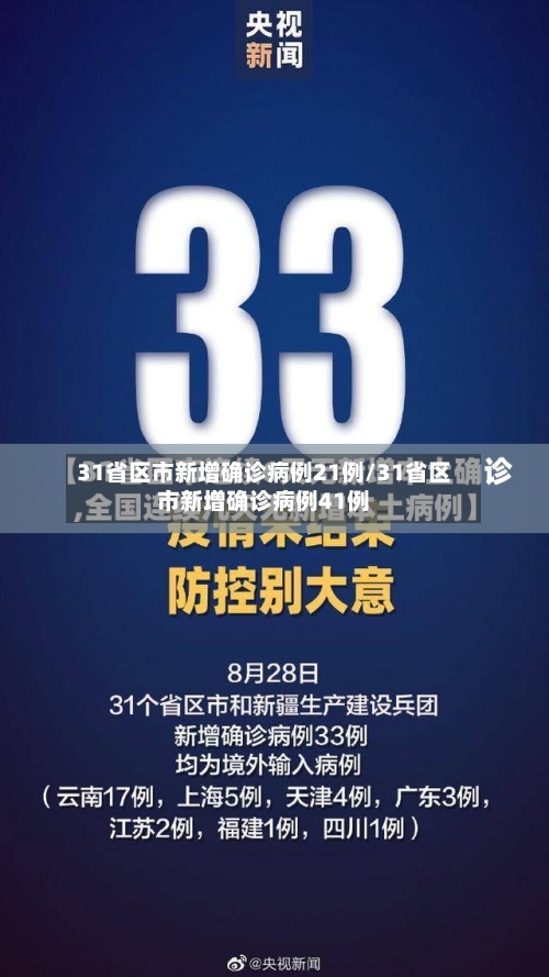 31省区市新增确诊病例21例/31省区市新增确诊病例41例