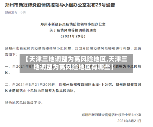 【天津三地调整为高风险地区,天津三地调整为高风险地区有哪些】-第2张图片