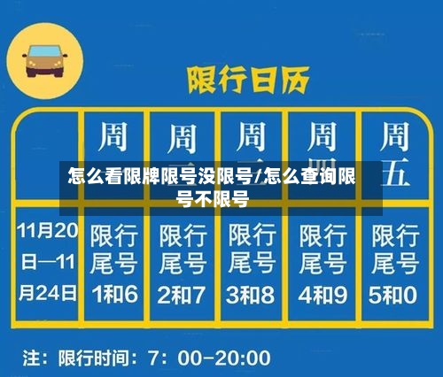 怎么看限牌限号没限号/怎么查询限号不限号