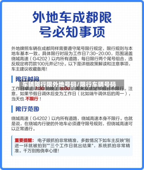 车辆限行限外地号码/限行车辆号码