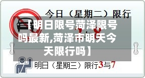 【明日限号菏泽限号吗最新,菏泽市明天今天限行吗】-第2张图片