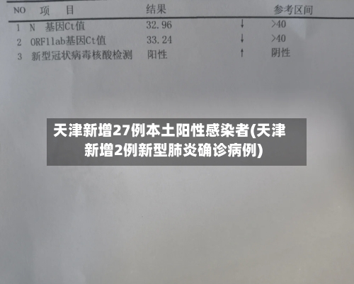 天津新增27例本土阳性感染者(天津新增2例新型肺炎确诊病例)-第2张图片