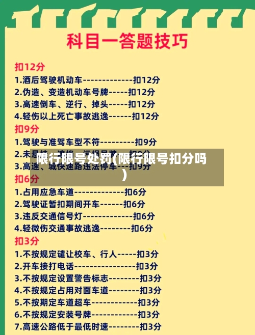 限行限号处罚(限行限号扣分吗)-第3张图片