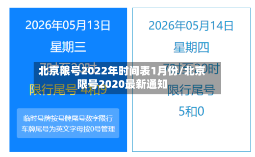 北京限号2022年时间表1月份/北京限号2020最新通知-第2张图片