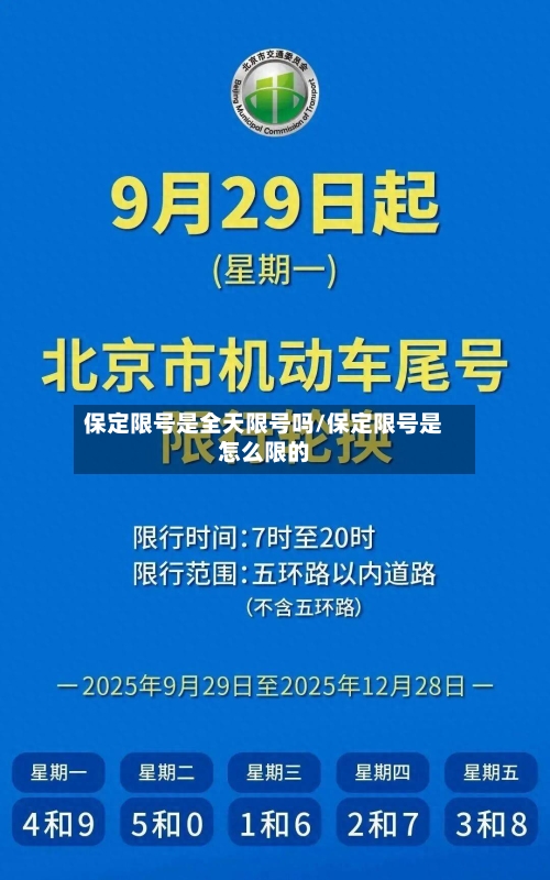 保定限号是全天限号吗/保定限号是怎么限的-第3张图片