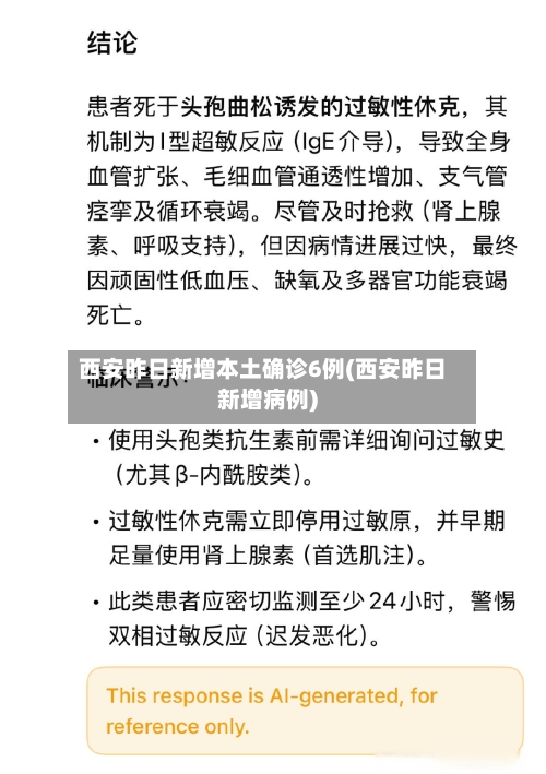 西安昨日新增本土确诊6例(西安昨日新增病例)