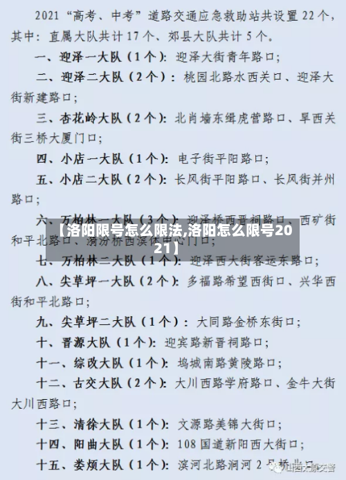 【洛阳限号怎么限法,洛阳怎么限号2021】-第3张图片