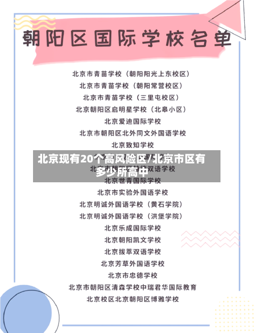 北京现有20个高风险区/北京市区有多少所高中-第3张图片