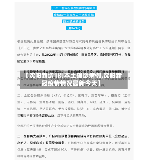 【沈阳新增1例本土确诊病例,沈阳新冠疫情情况最新今天】-第2张图片
