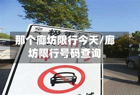 那个廊坊限行今天/廊坊限行号码查询-第3张图片