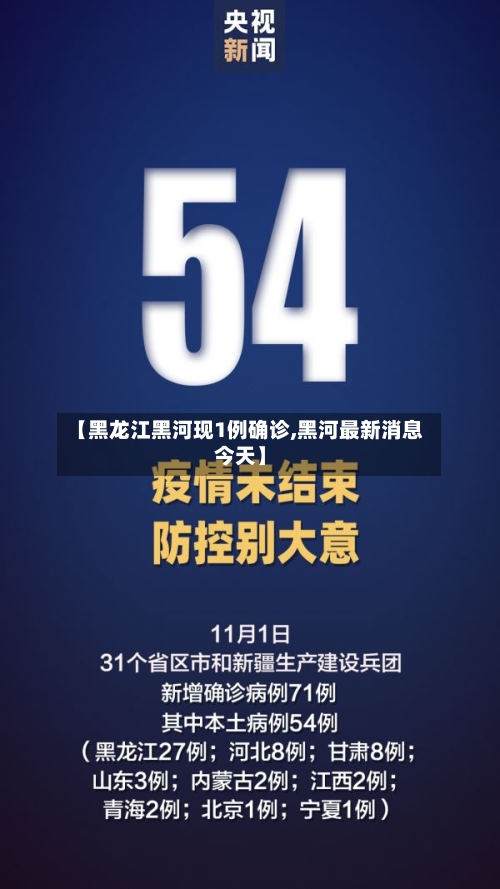 【黑龙江黑河现1例确诊,黑河最新消息今天】