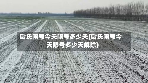 尉氏限号今天限号多少天(尉氏限号今天限号多少天解除)-第2张图片