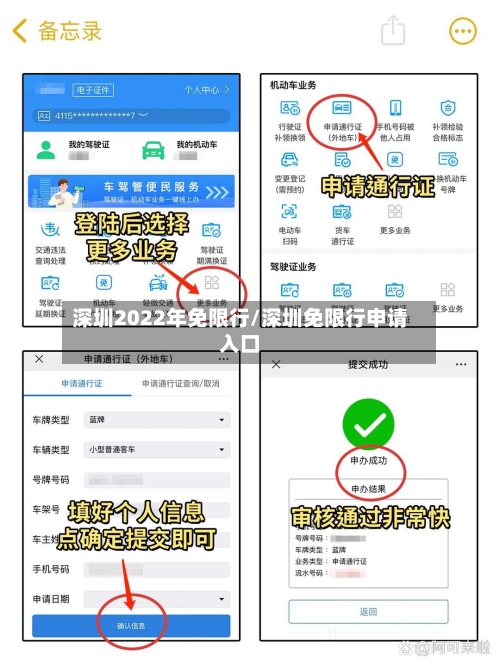 深圳2022年免限行/深圳免限行申请入口