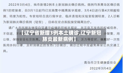 【辽宁省新增3例本土确诊,辽宁新冠肺炎最新病例】