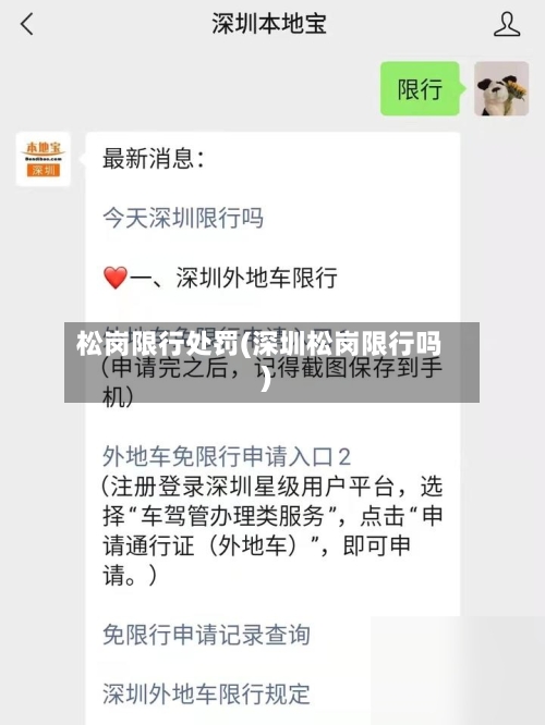 松岗限行处罚(深圳松岗限行吗)
