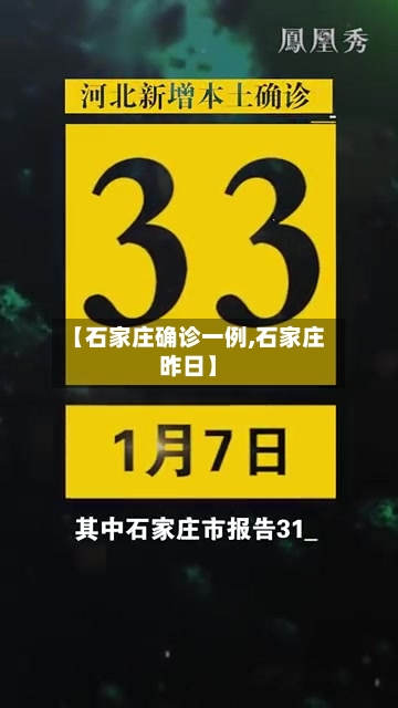 【石家庄确诊一例,石家庄昨日】-第3张图片