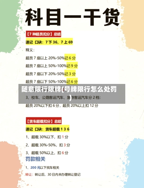 随意限行限牌(号牌限行怎么处罚)-第3张图片