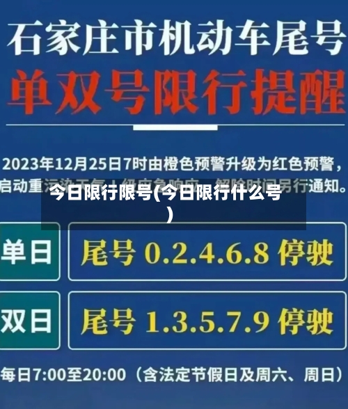 今日限行限号(今日限行什么号)
