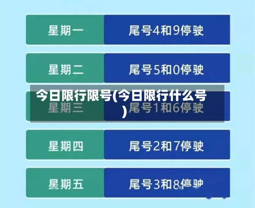 今日限行限号(今日限行什么号)-第2张图片