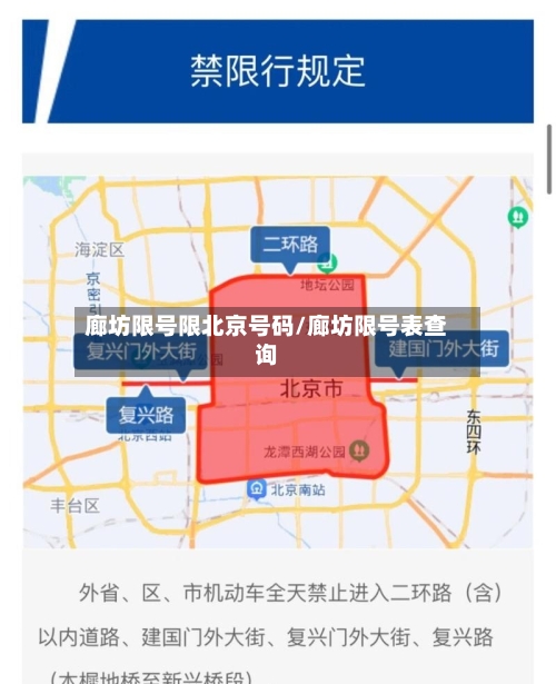 廊坊限号限北京号码/廊坊限号表查询-第3张图片