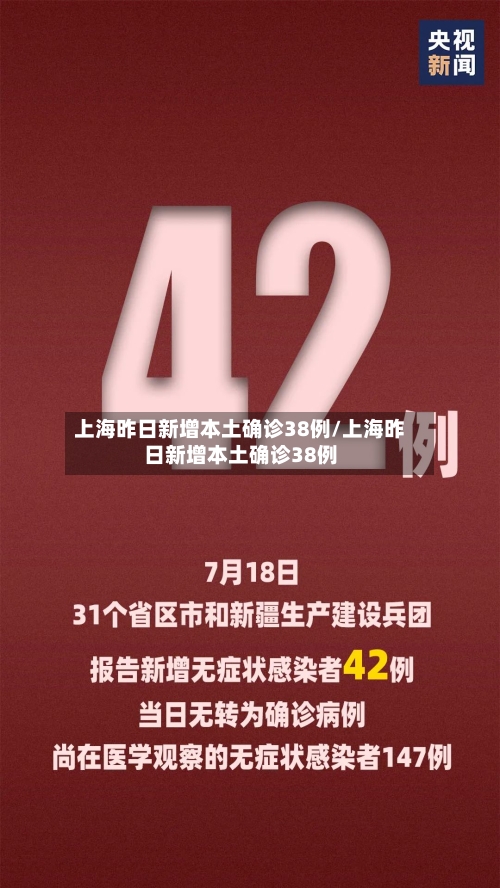 上海昨日新增本土确诊38例/上海昨日新增本土确诊38例
