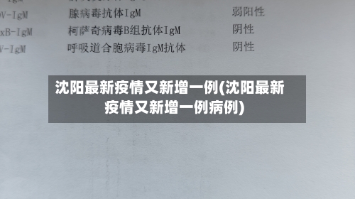 沈阳最新疫情又新增一例(沈阳最新疫情又新增一例病例)
