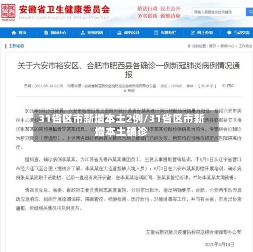 31省区市新增本土2例/31省区市新增本土确诊-第3张图片