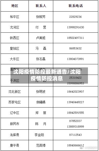 沈阳疫情防控最新通告/沈阳疫情防控消息-第2张图片