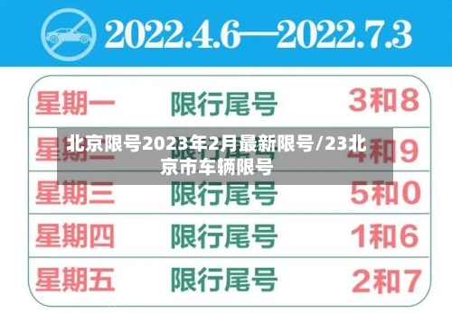 北京限号2023年2月最新限号/23北京市车辆限号-第2张图片